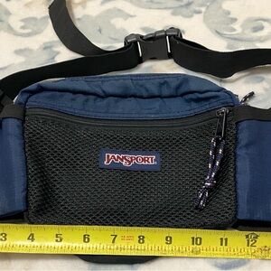 JanSport Black and Blue Belt Bag